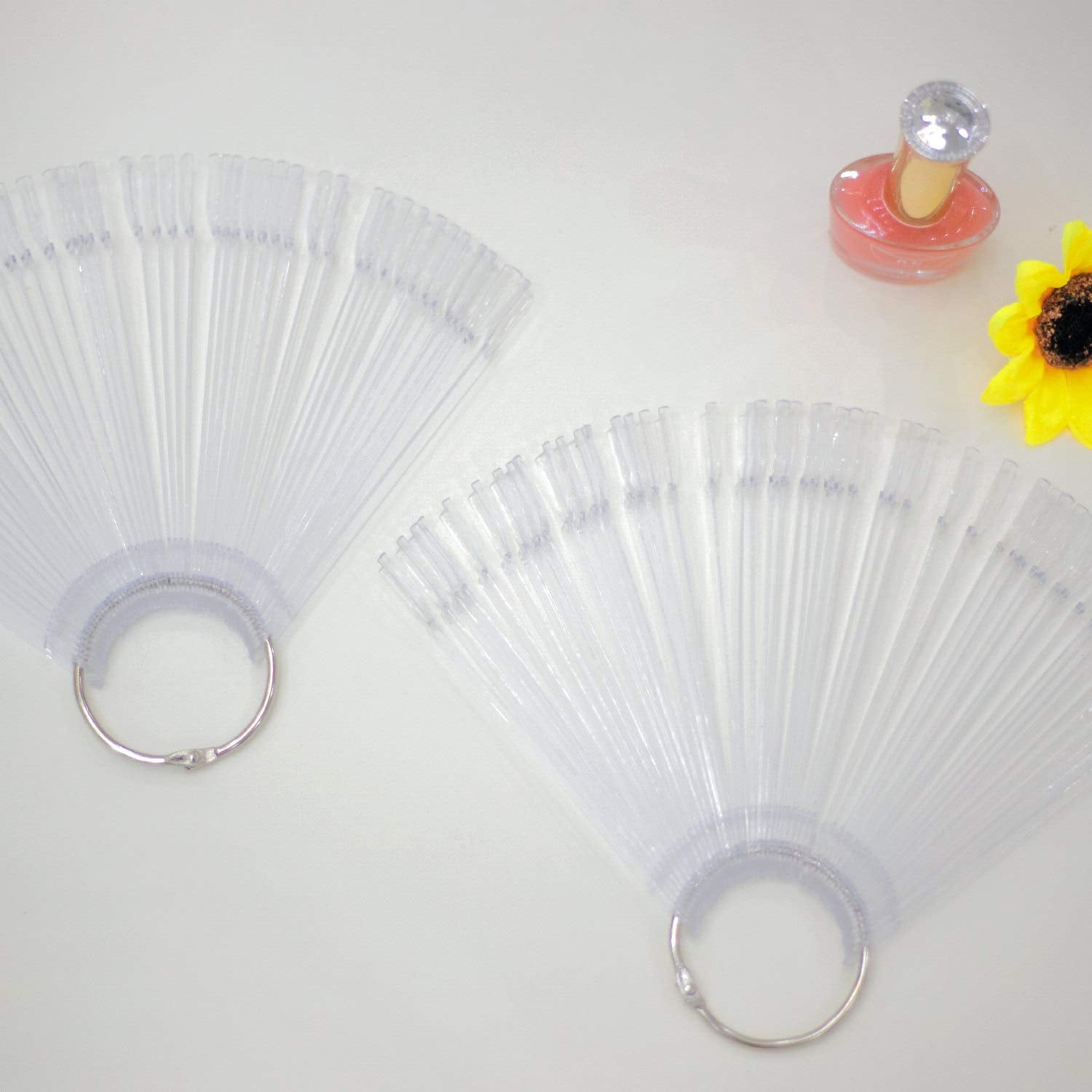 150pcs Clear Nail Swatches Sticks, Nail Art Supplies for Nail Art Polish Display and Home DIY,salon supply