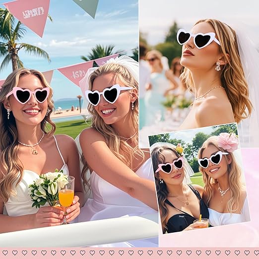 Hot sell  Heart Shaped Sunglasses for Bachelorette Party, Wedding, and Photo Shoots